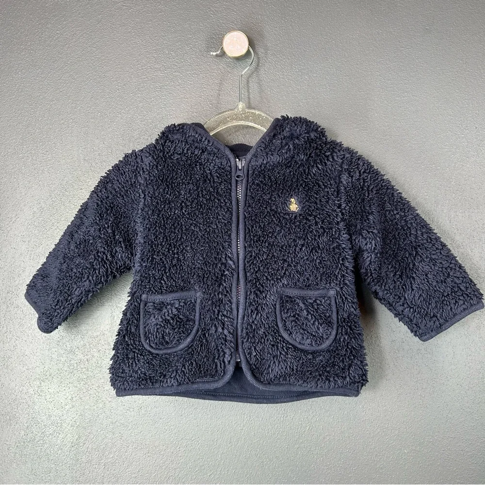 Baby Gap Navy Blue Baby Bear Full-Zip Hoodie